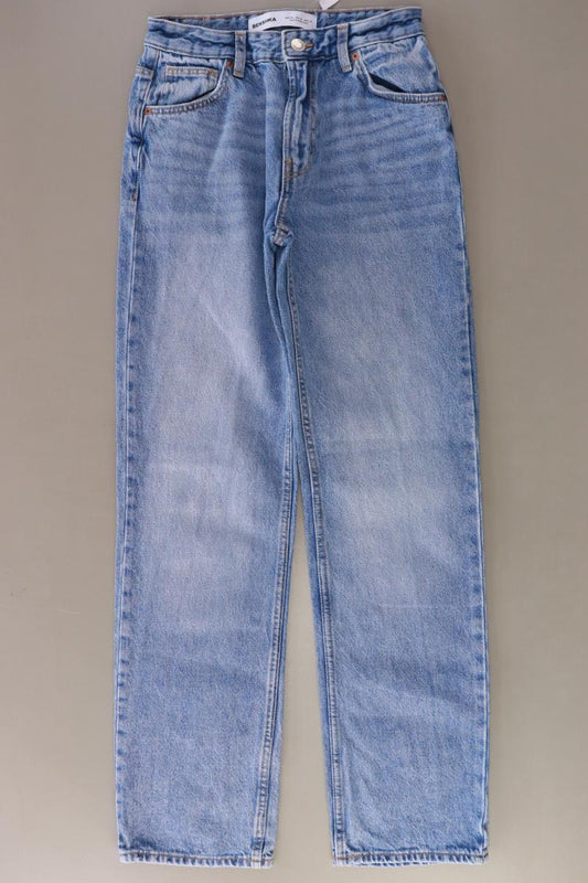 Bershka Mom Jeans Gr. 34 blau aus Baumwolle