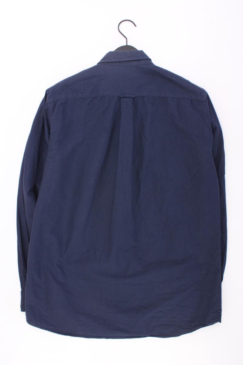 Uniqlo Langarmhemd für Herren Gr. L blau aus Baumwolle