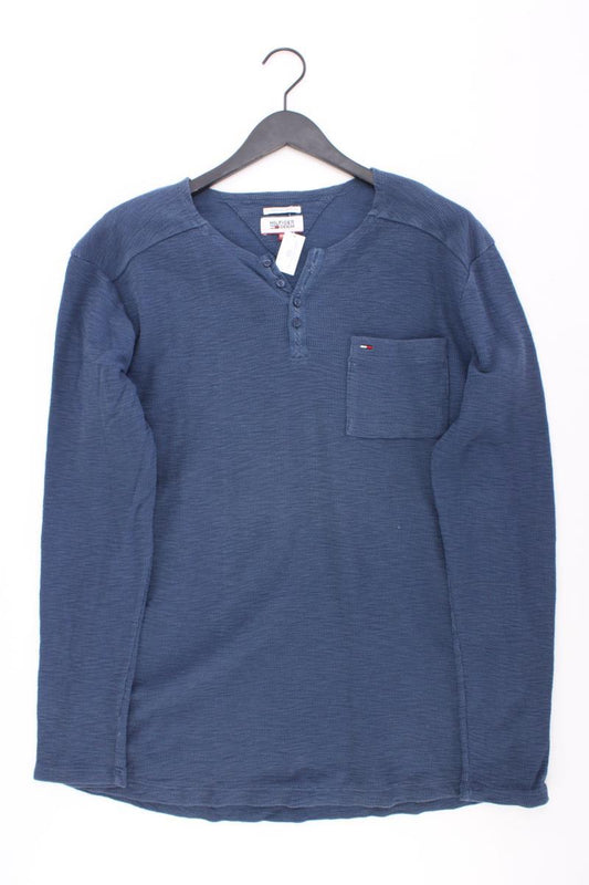 Hilfiger Denim Longsleeve-Shirt für Herren Gr. XXL Langarm blau aus Baumwolle