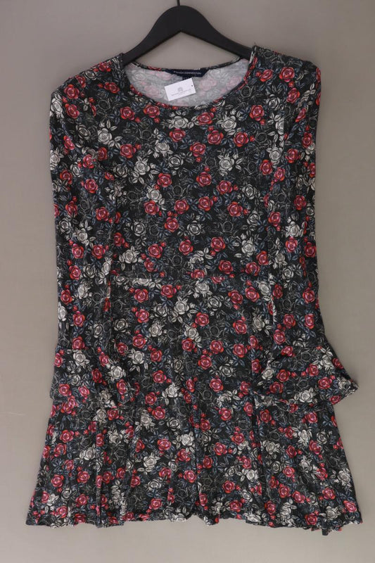 French Connection Jerseykleid Gr. UK 12 (M) mit Blumenmuster Langarm grau