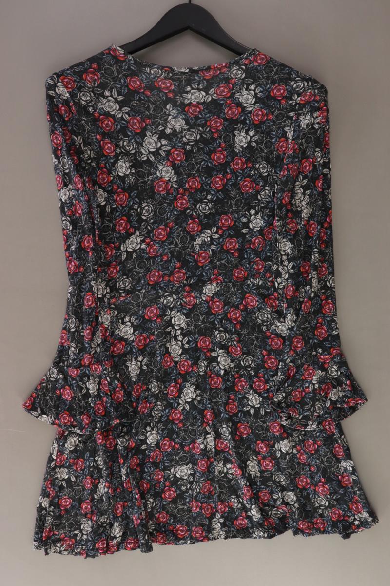French Connection Jerseykleid Gr. UK 12 (M) mit Blumenmuster Langarm grau