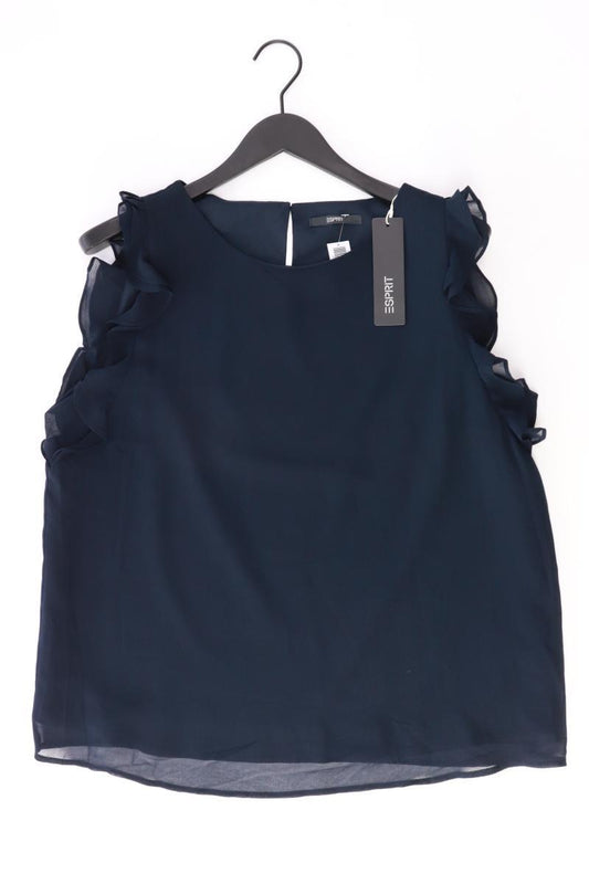 Esprit Rüschenbluse Gr. XXL neu mit Etikett Neupreis: 45,99€! Kurzarm blau