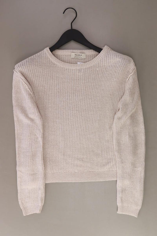 Pull&Bear Grobstrickpullover Gr. M creme aus Polyacryl