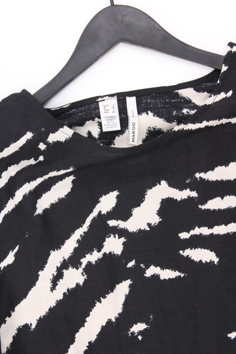 Mango Kurzarmkleid Gr. XS neuwertig schwarz aus Viskose