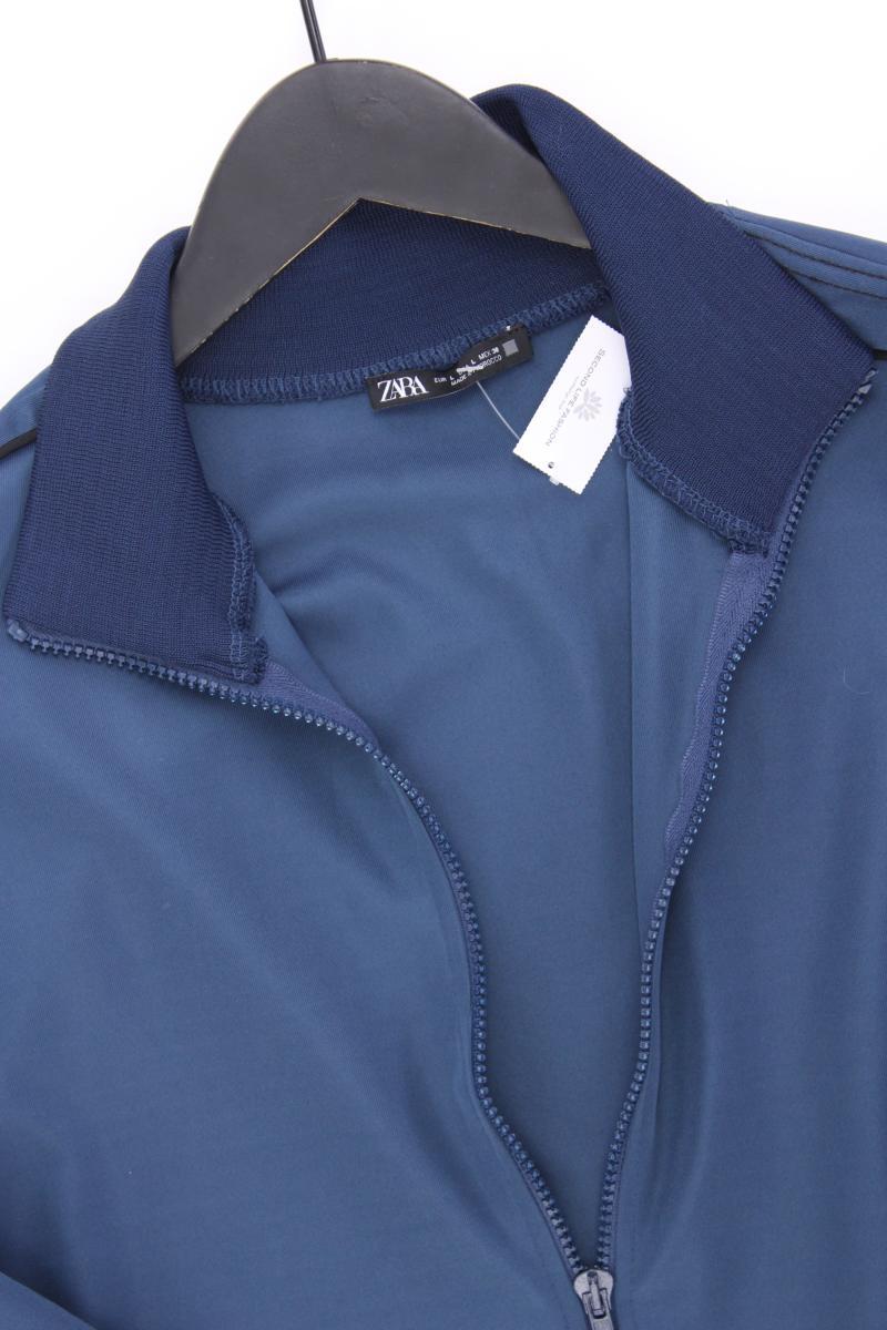 Zara Comfort Jacke für Herren Gr. L neuwertig blau aus Polyester