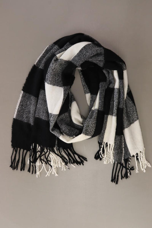H&M Schal kariert schwarz