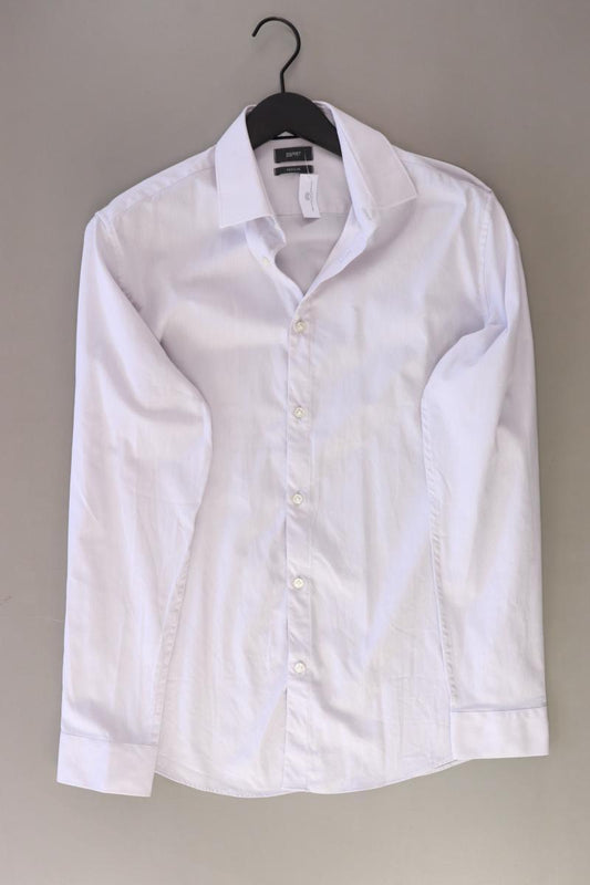 Esprit Langarmhemd für Herren Gr. Hemdgröße 39/40 weiß aus Baumwolle