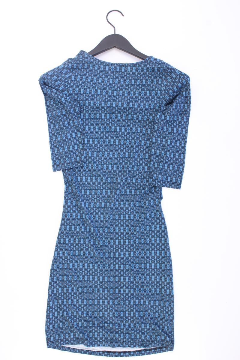 Ato Berlin Jerseykleid Gr. XS geometrisches Muster 3/4 Ärmel blau aus Viskose