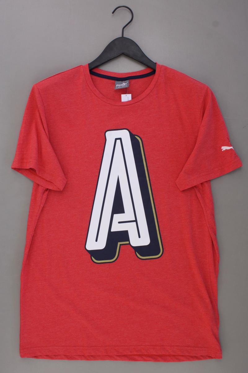 Puma Arsenal T-Shirt für Herren Gr. 52/54 Kurzarm rot aus Baumwolle