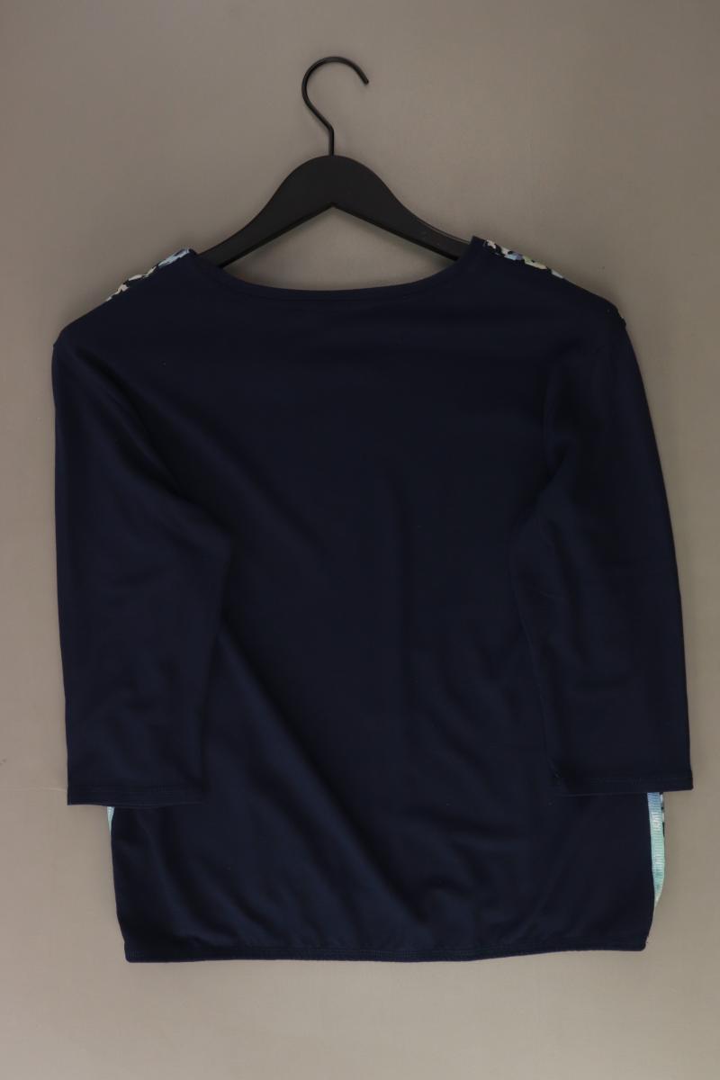 Le Comte Printshirt Gr. 38 mit Blumenmuster 3/4 Ärmel blau