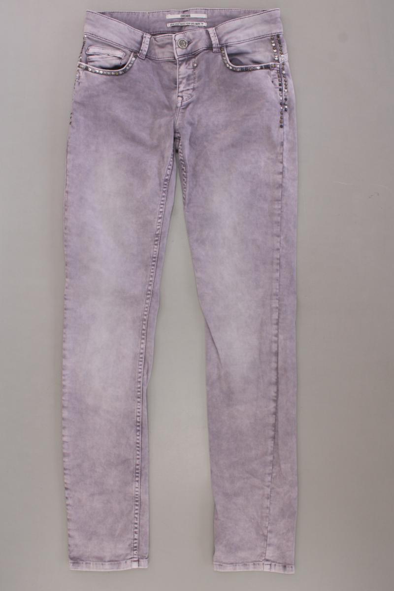 Coccara Skinny Jeans Gr. W26 mit Nieten lila aus Baumwolle