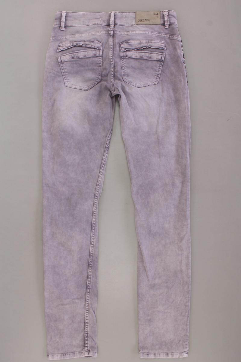Coccara Skinny Jeans Gr. W26 mit Nieten lila aus Baumwolle