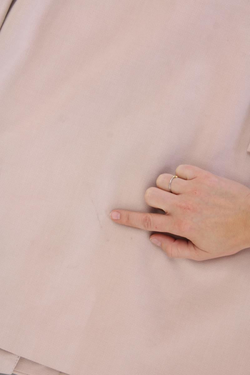 Vero Moda Classic Mantel Gr. M mit Gürtel rosa aus Polyester