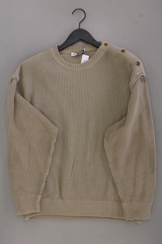 Carlo Colucci Grobstrickpullover für Herren Gr. 54 Vintage braun aus Baumwolle