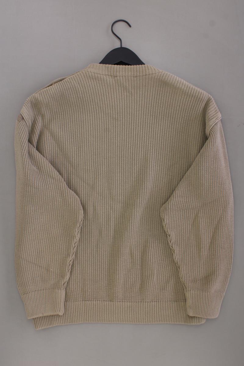 Carlo Colucci Grobstrickpullover für Herren Gr. 54 Vintage braun aus Baumwolle