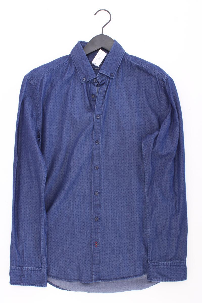 McNeal Langarmhemd für Herren Gr. M blau aus Baumwolle