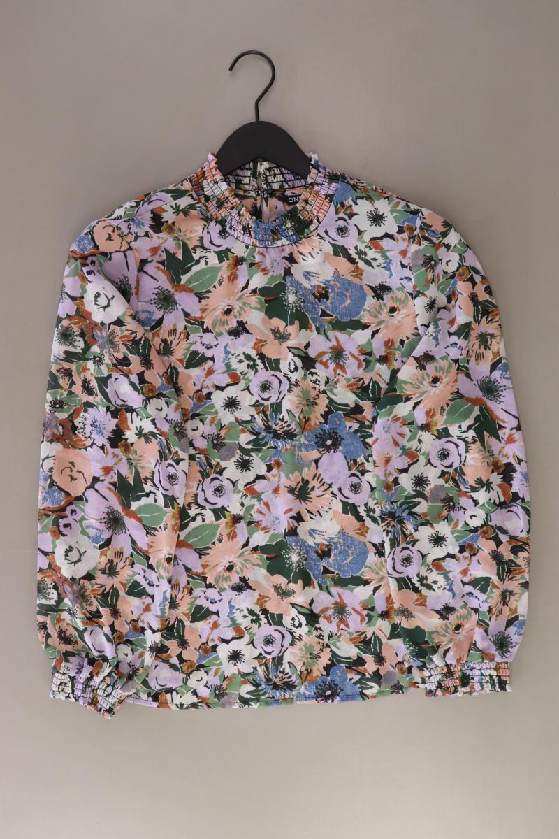 Only Langarmbluse Gr. L mit Blumenmuster mehrfarbig aus Polyester