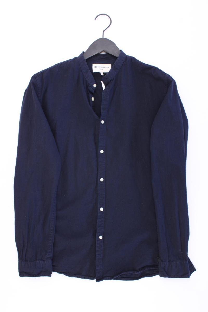 Tom Tailor (Denim) Langarmhemd für Herren Gr. M blau aus Baumwolle
