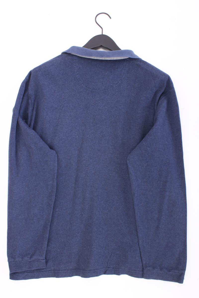 Pierre Cardin Poloshirt für Herren Gr. XXL Langarm blau aus Baumwolle
