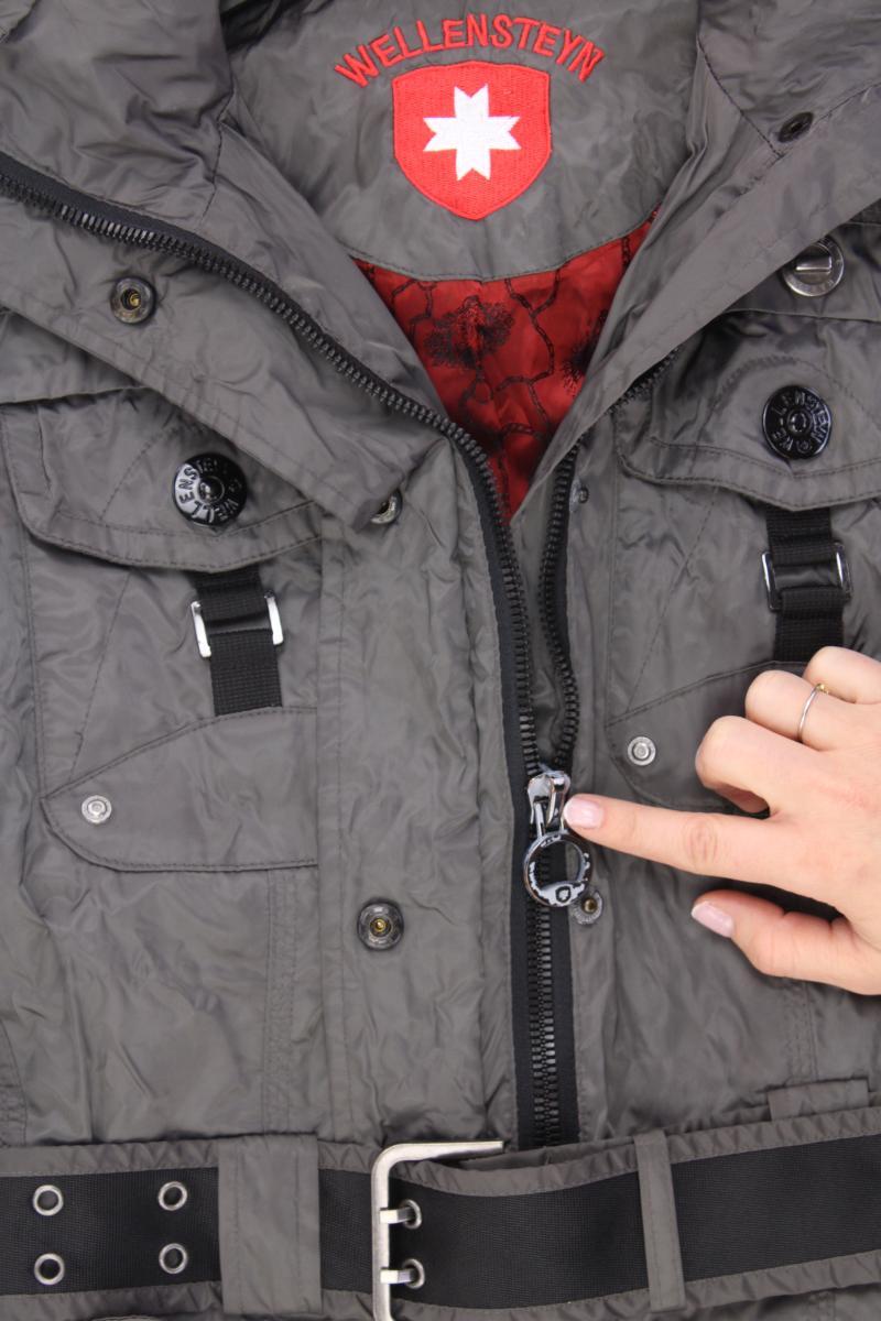 Wellensteyn Jacke Modell Chocolate Gr. XS mit Gürtel grau aus Polyester