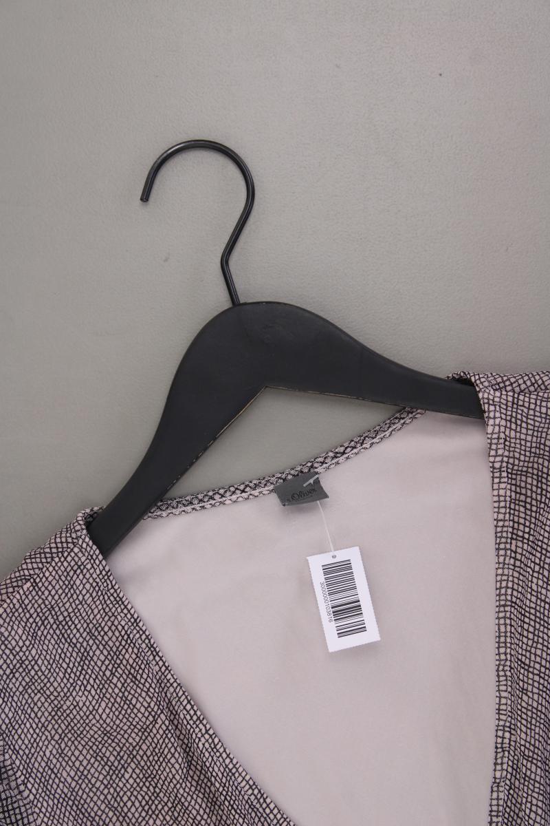 s.Oliver Premium Shirt mit V-Ausschnitt Gr. 38 Kurzarm rosa aus Polyamid