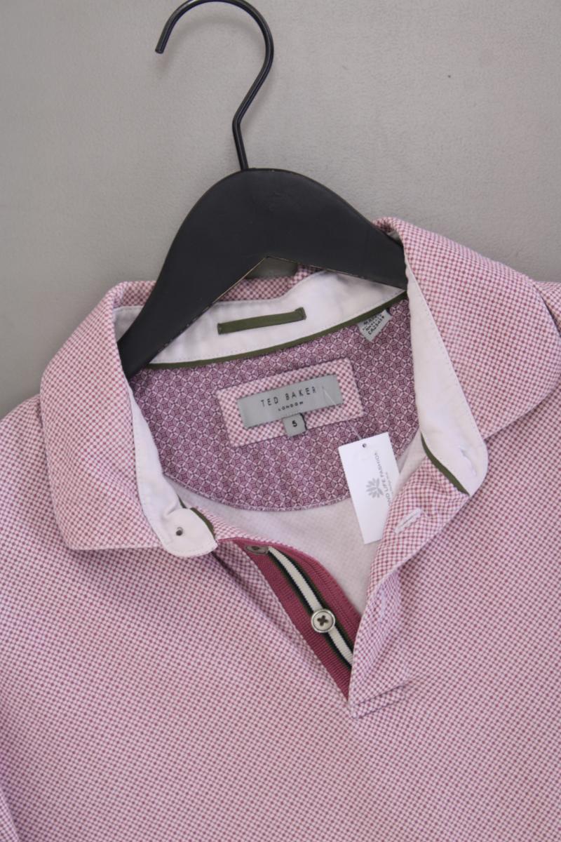 Ted Baker Poloshirt für Herren Gr. L Kurzarm rosa aus Baumwolle