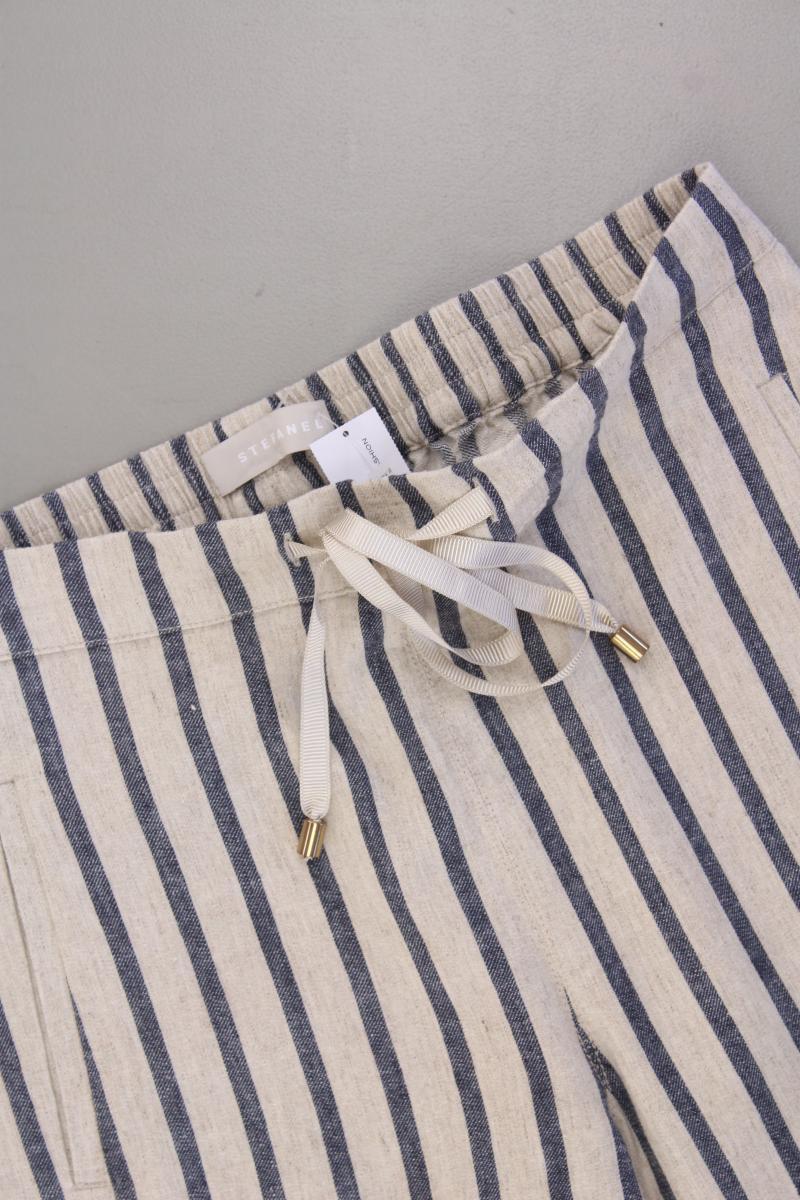 Stefanel Stoffhose Gr. S gestreift neuwertig creme