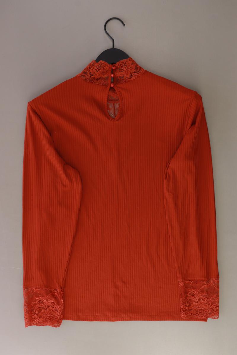 Only Shirt mit Spitze Gr. L Langarm orange aus Polyester