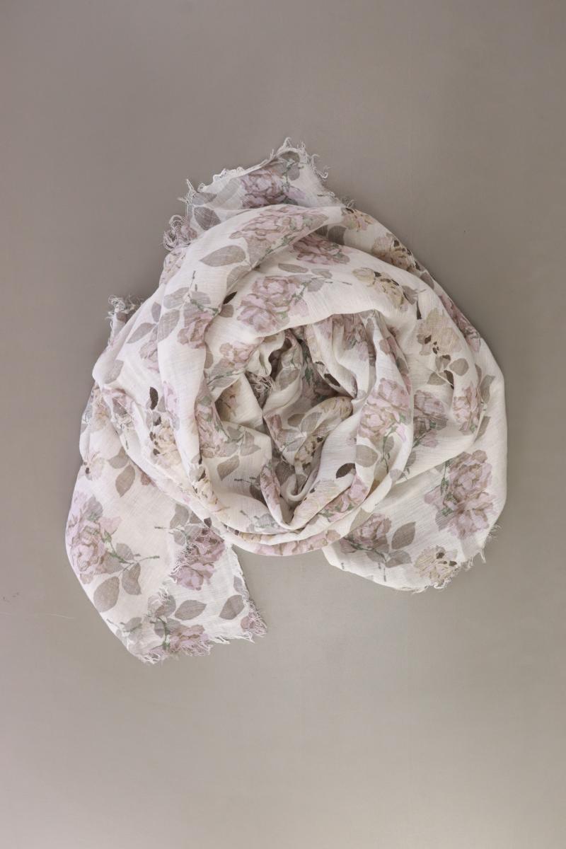 Schal mit Blumenmuster weiß