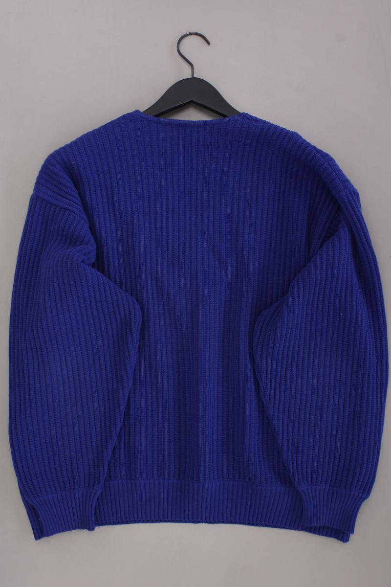 Carlo Colucci Wollpullover für Herren Gr. 54 Vintage blau aus Schurwolle