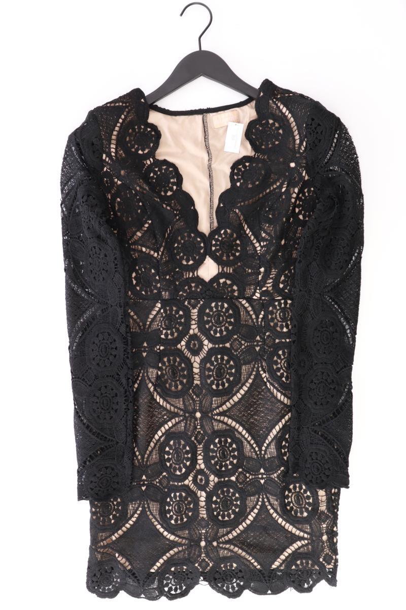 Love Triangle Spitzenkleid Gr. UK 14 (M) Langarm schwarz aus Polyester