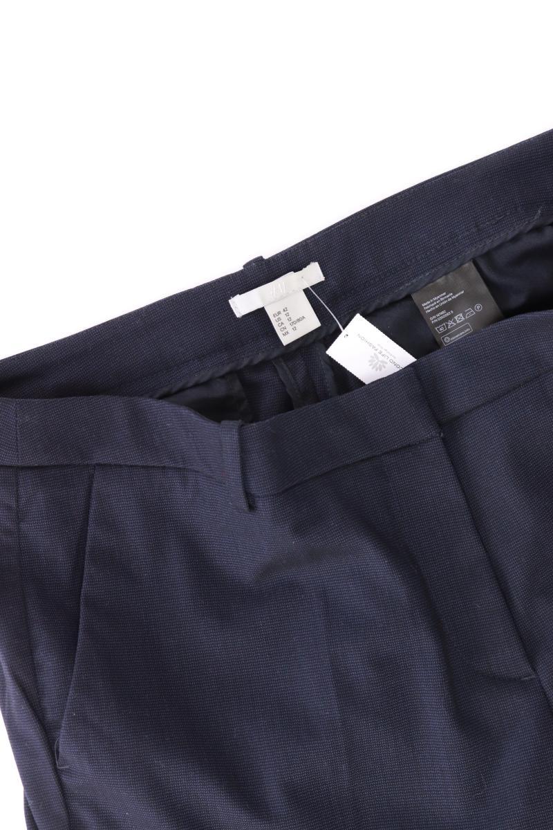 H&M Stoffhose Gr. 42 blau aus Polyester