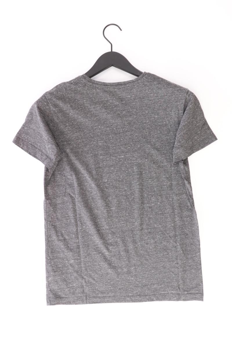 Esprit Printshirt für Herren Gr. S Kurzarm grau aus Baumwolle