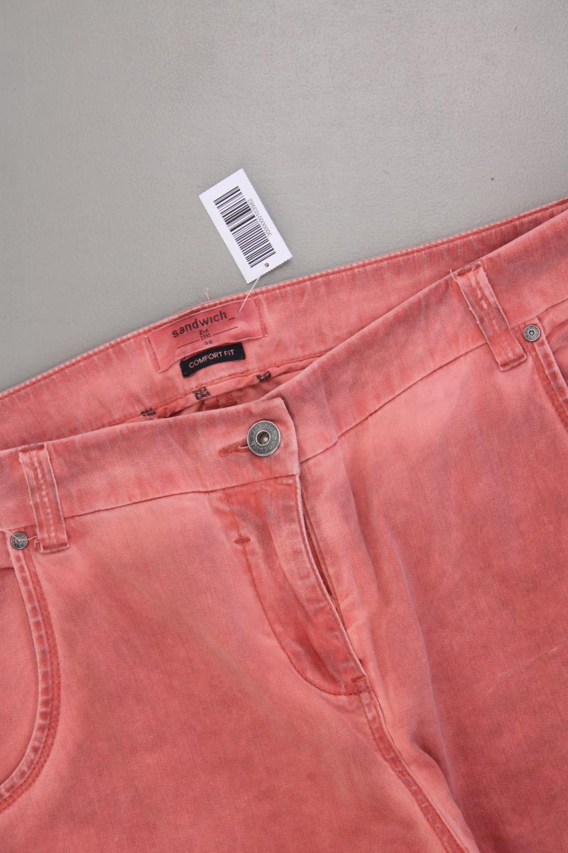 Sandwich_ Stoffhose Gr. 38 rosa aus Baumwolle