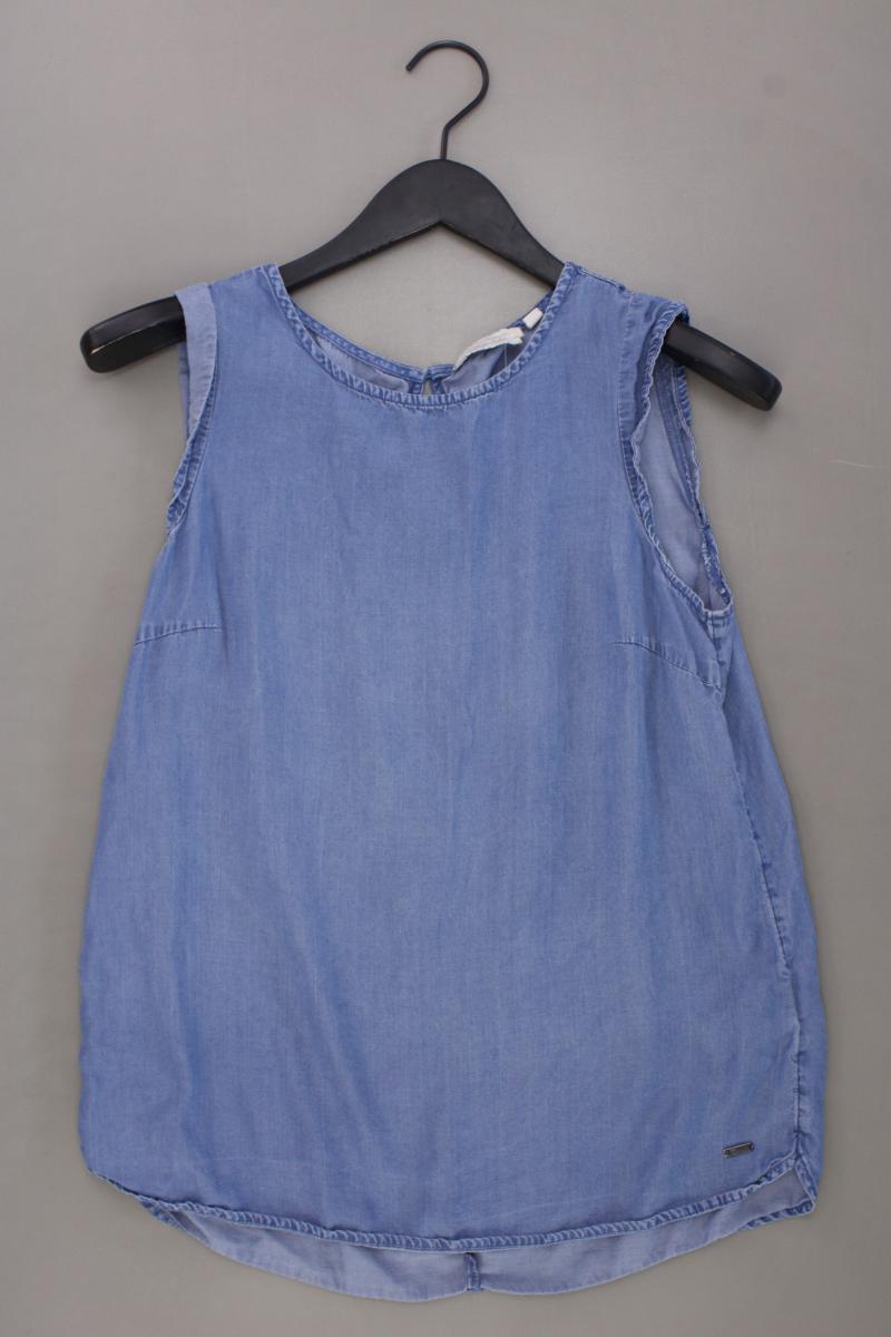 Tom Tailor (Denim) Ärmellose Bluse Gr. S blau aus Lyocell