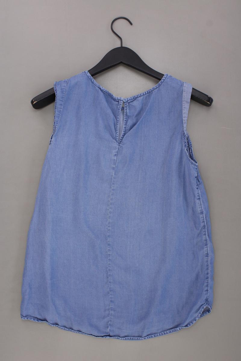 Tom Tailor (Denim) Ärmellose Bluse Gr. S blau aus Lyocell