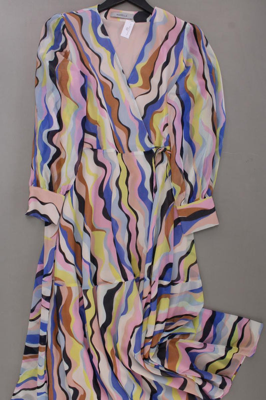 Marella Wickelkleid Gr. 36 geometrisches Muster Langarm mehrfarbig aus Polyester