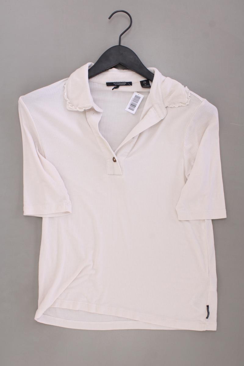 Scotch & Soda Poloshirt Gr. M Kurzarm creme aus Lyocell