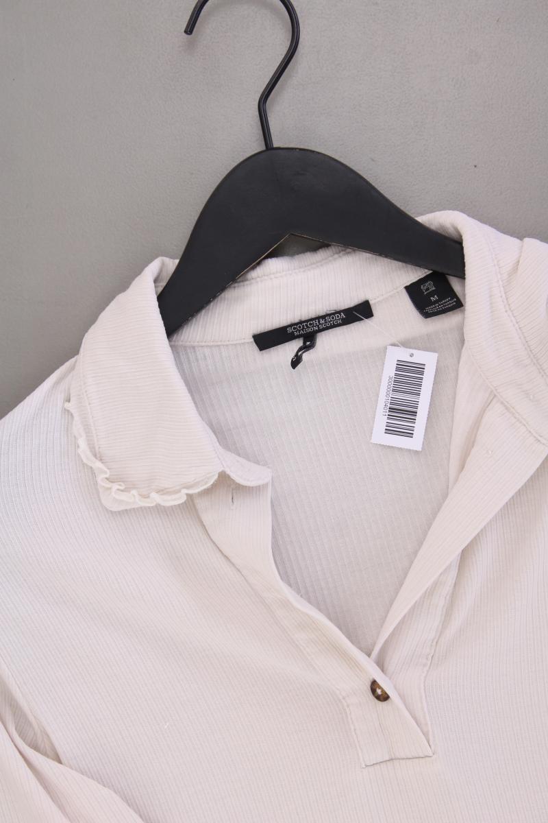 Scotch & Soda Poloshirt Gr. M Kurzarm creme aus Lyocell