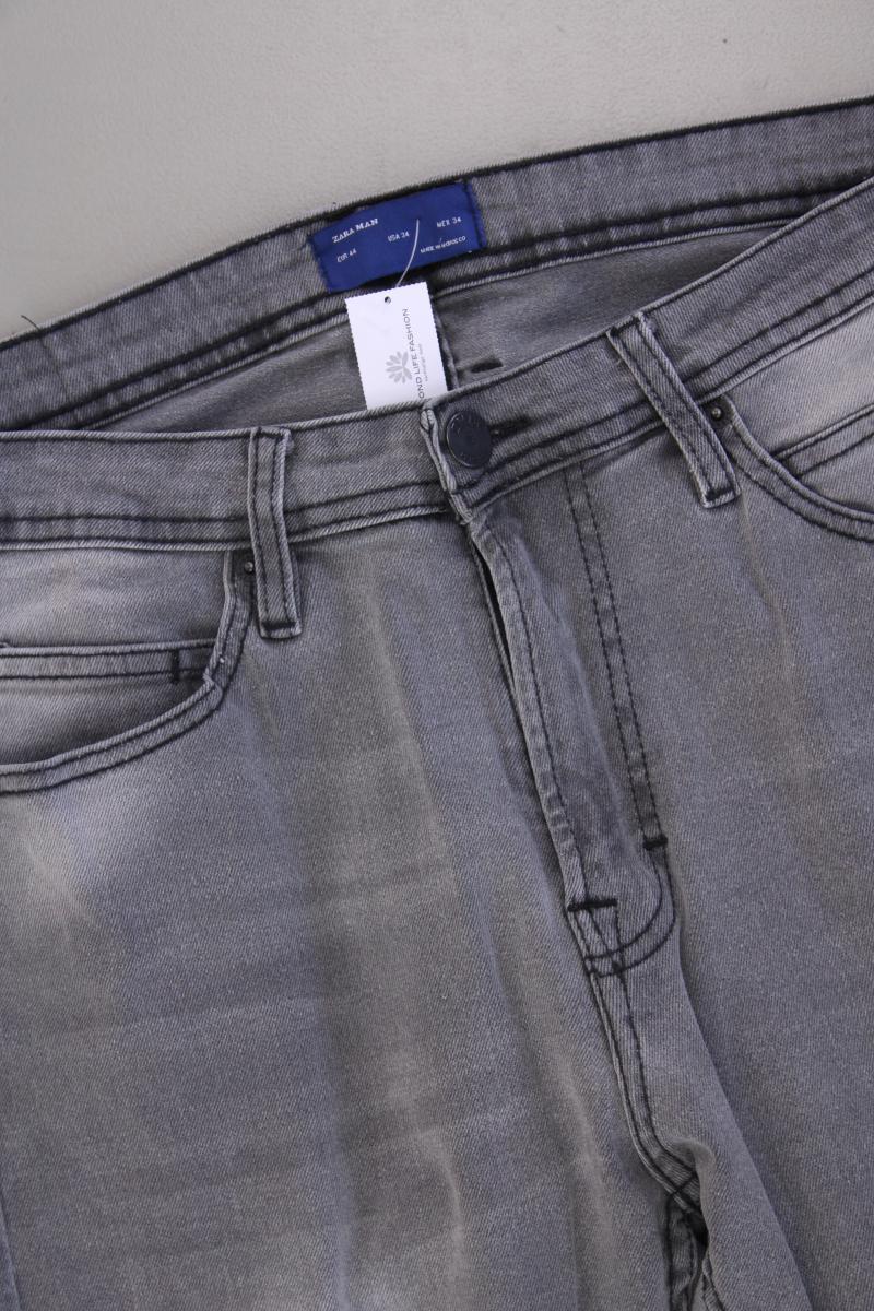 Zara Skinny Jeans für Herren Gr. W34 grau aus Baumwolle