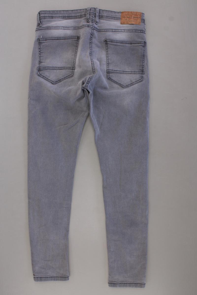 Zara Skinny Jeans für Herren Gr. W34 grau aus Baumwolle