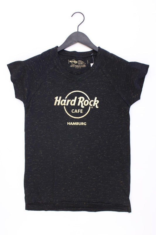 Hard Rock Café Shirt Gr. M Kurzarm mit Glitzer schwarz aus Baumwolle