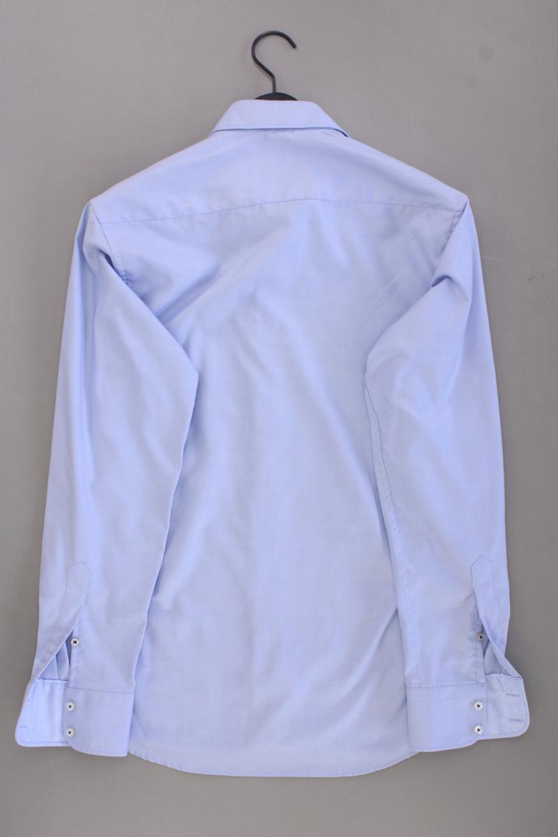 1863 by Eterna Langarmhemd für Herren Gr. Hemdgröße 38 blau aus Baumwolle