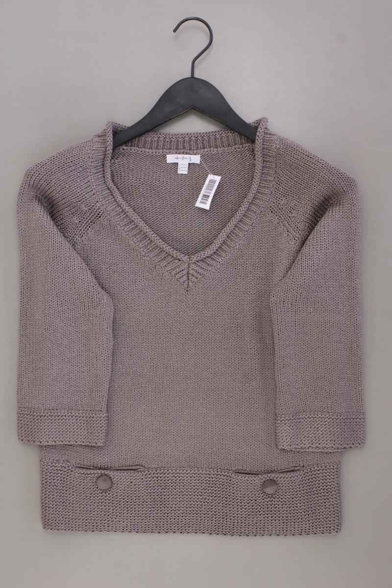 1.2.3 Paris Grobstrickpullover Gr. 36/38 neuwertig braun aus Polyacryl