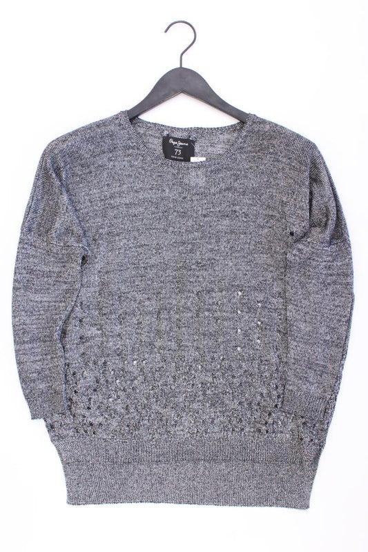 Pepe Jeans Grobstrickpullover Gr. XS silber