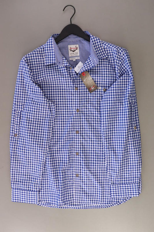Stockerpoint Trachtenhemd für Herren Gr. XL kariert neu mit Etikett Langarm blau