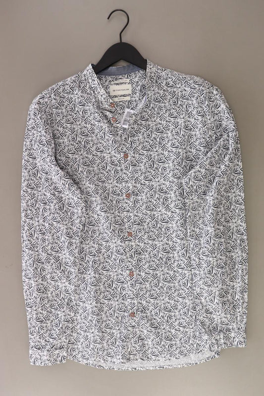Tom Tailor Langarmhemd für Herren Gr. XL grau aus Baumwolle