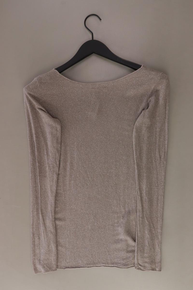 Julia Wang Longsleeve-Shirt Gr. S Langarm mit Glitzer gold