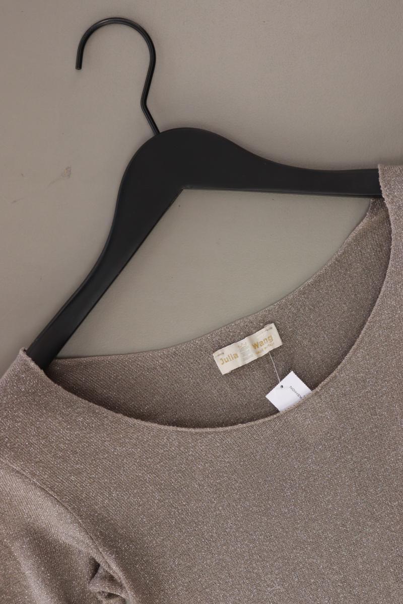 Julia Wang Longsleeve-Shirt Gr. S Langarm mit Glitzer gold