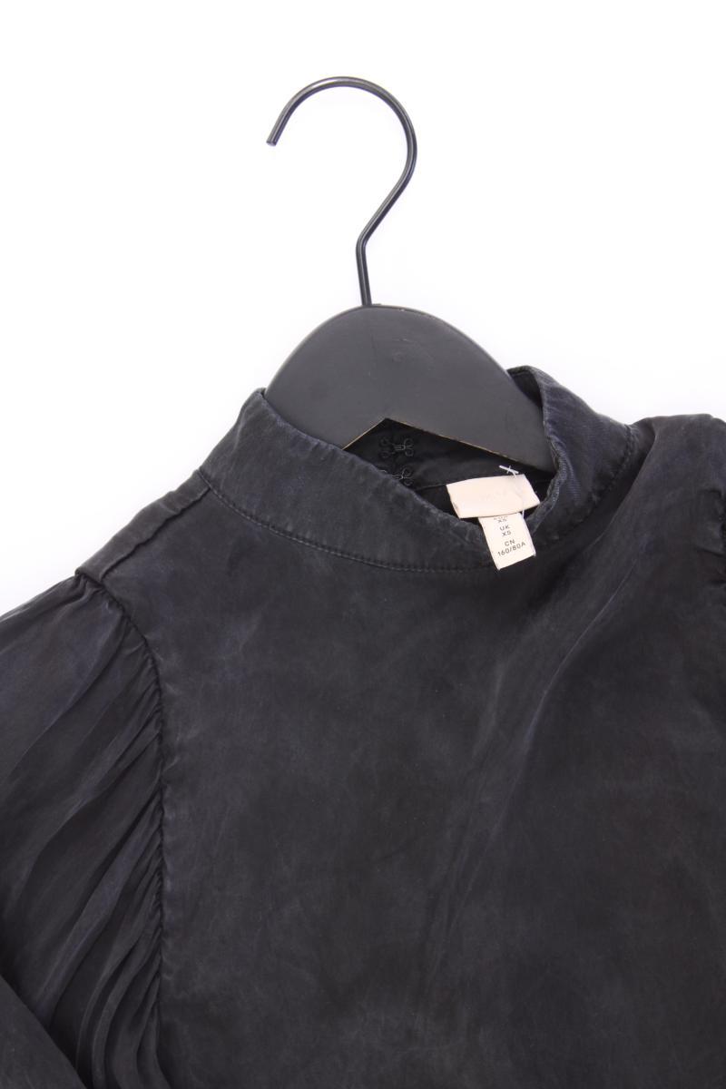H&M Langarmbluse Gr. XS grau aus Lyocell